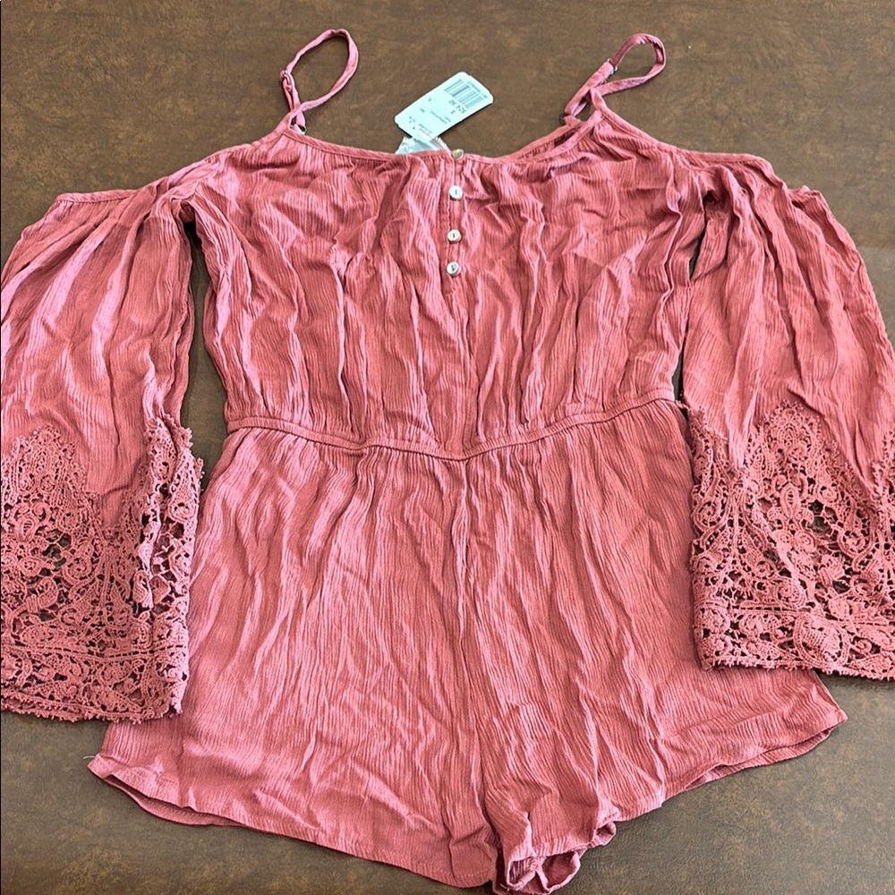 Pink Off-Shoulder Romper